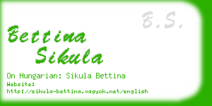 bettina sikula business card